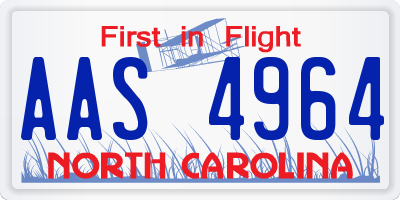 NC license plate AAS4964