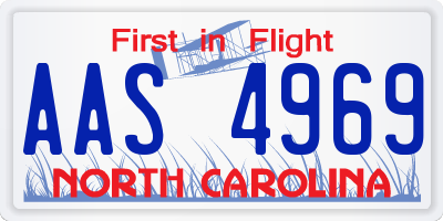 NC license plate AAS4969