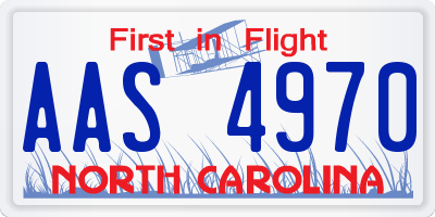 NC license plate AAS4970