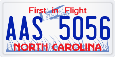 NC license plate AAS5056