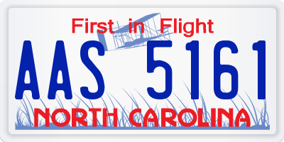 NC license plate AAS5161