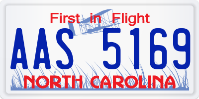 NC license plate AAS5169