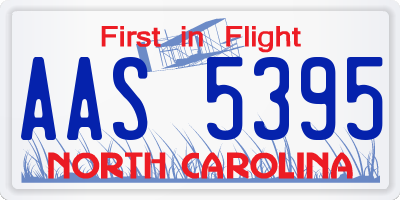 NC license plate AAS5395