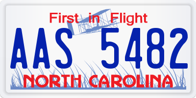 NC license plate AAS5482