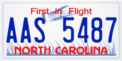 NC license plate AAS5487