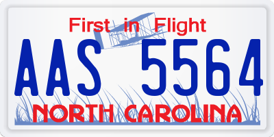NC license plate AAS5564