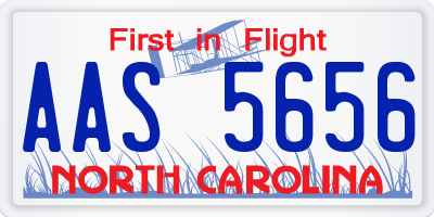 NC license plate AAS5656