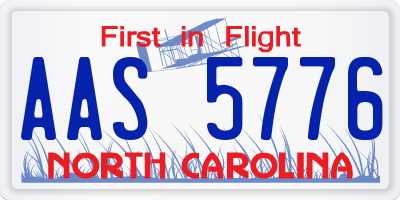 NC license plate AAS5776