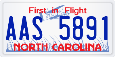 NC license plate AAS5891
