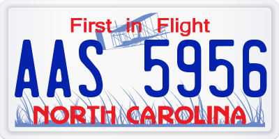 NC license plate AAS5956