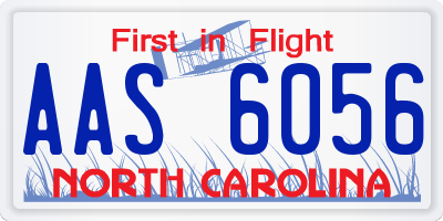 NC license plate AAS6056
