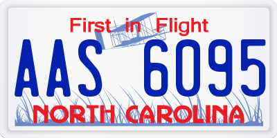NC license plate AAS6095