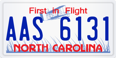 NC license plate AAS6131
