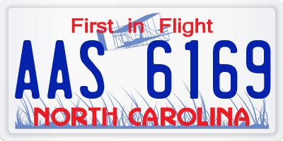 NC license plate AAS6169