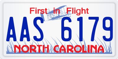 NC license plate AAS6179