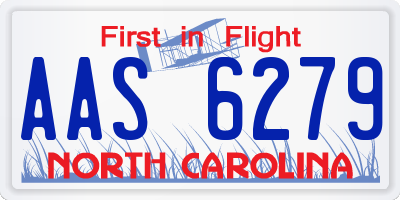 NC license plate AAS6279