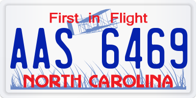 NC license plate AAS6469