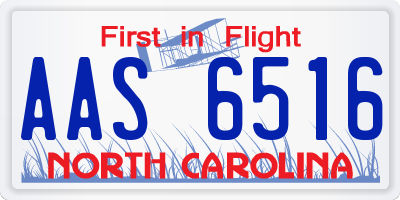 NC license plate AAS6516