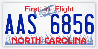 NC license plate AAS6856