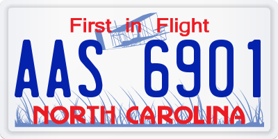 NC license plate AAS6901