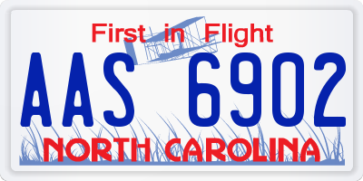 NC license plate AAS6902