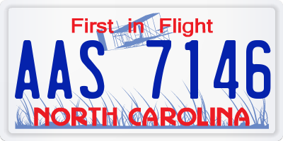 NC license plate AAS7146