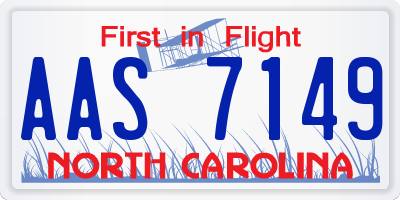 NC license plate AAS7149