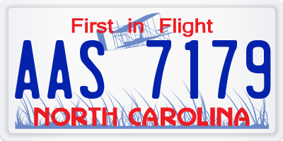 NC license plate AAS7179