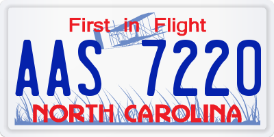 NC license plate AAS7220