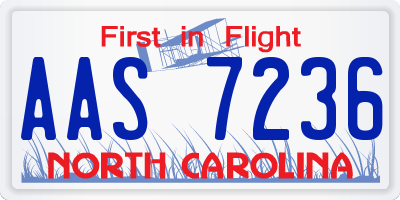 NC license plate AAS7236