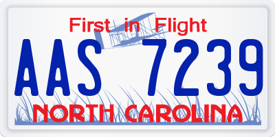 NC license plate AAS7239
