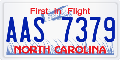 NC license plate AAS7379