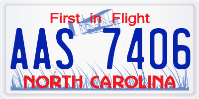 NC license plate AAS7406
