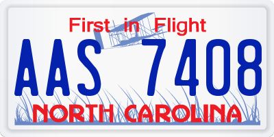 NC license plate AAS7408