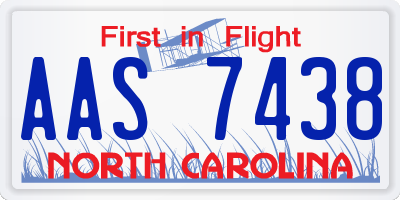 NC license plate AAS7438