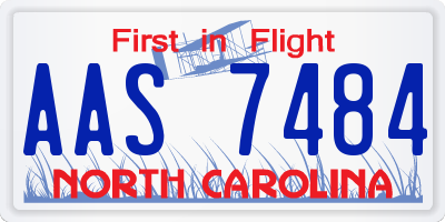 NC license plate AAS7484