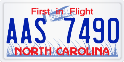 NC license plate AAS7490