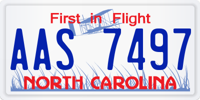 NC license plate AAS7497
