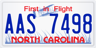 NC license plate AAS7498