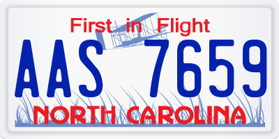 NC license plate AAS7659