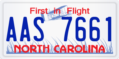 NC license plate AAS7661