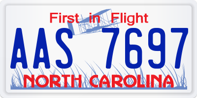 NC license plate AAS7697