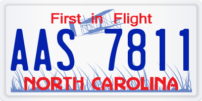 NC license plate AAS7811