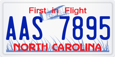 NC license plate AAS7895