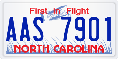 NC license plate AAS7901
