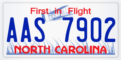 NC license plate AAS7902