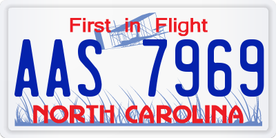 NC license plate AAS7969