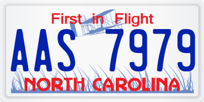 NC license plate AAS7979