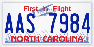 NC license plate AAS7984