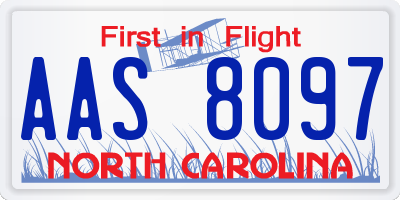 NC license plate AAS8097